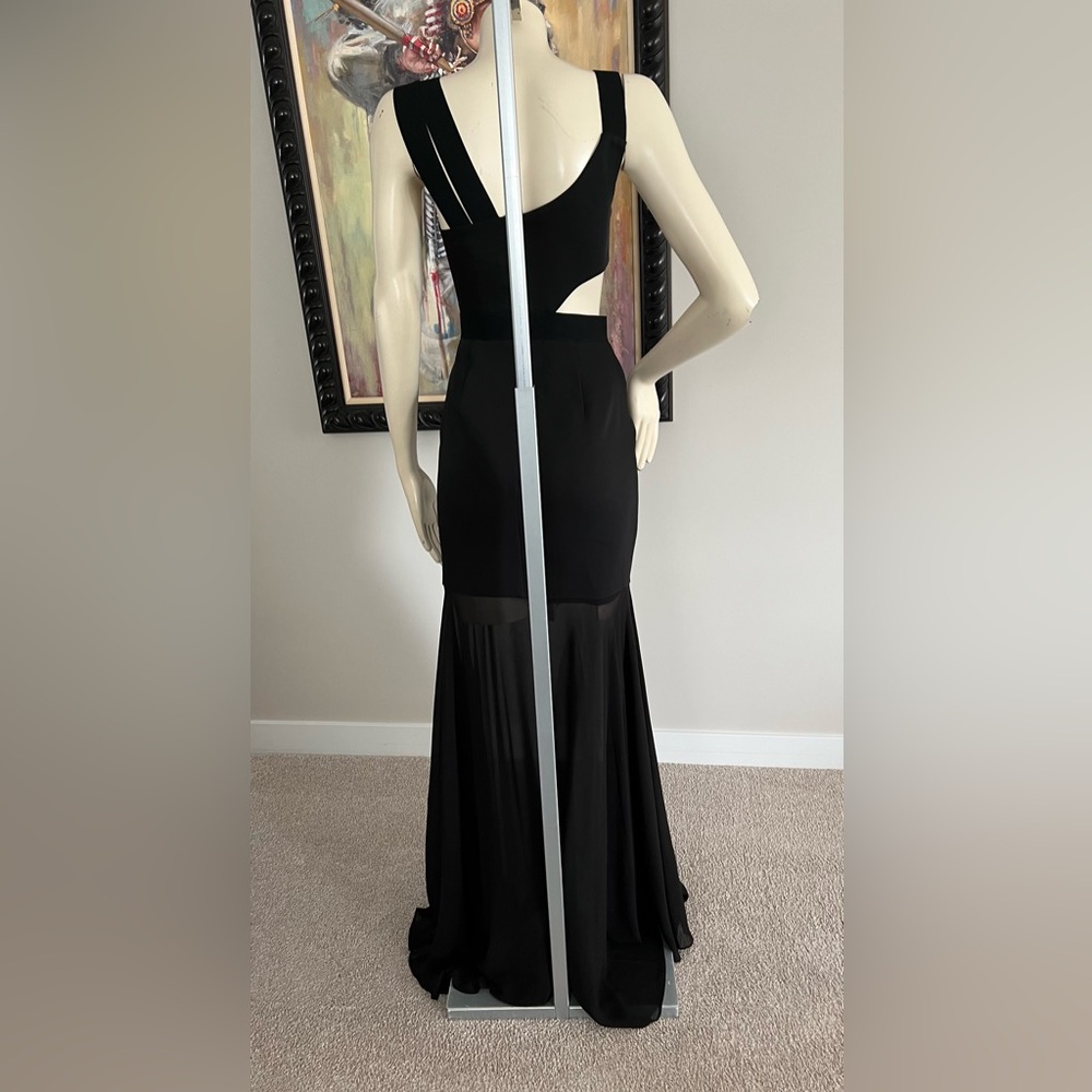 NWT BCBGMaxAzria “Roxana” One Shoulder Black Maxi Dress – Size 0 - Picture 6 of 12